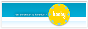 Der studentische Kunstkiosk kooky auf dem Campus der TU Dresden.